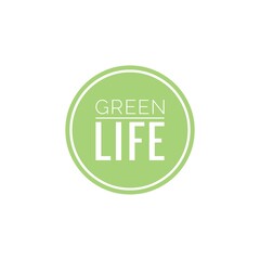 ''Green Life'' Eco Message/Quote Lettering