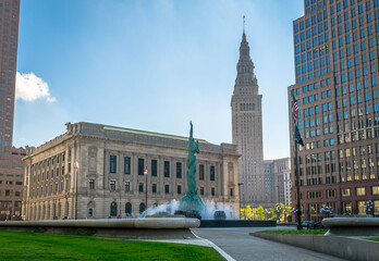 A park in downtown Cleveland