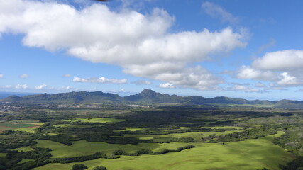 landscape with mountains and clouds