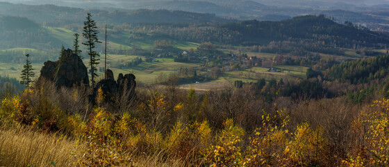 Rudawy Janowickie jesień panorama 1