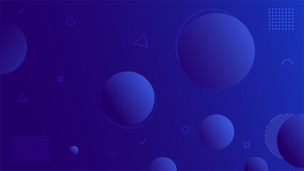 abstract background with circles blue gradient