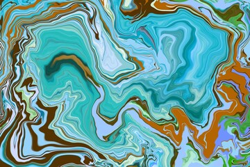 Abstract swirl marble paint fluid movement background of vibrant colors, inks, flowing paints.