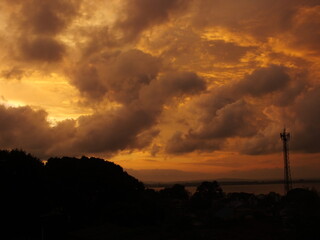 sunset in the clouds