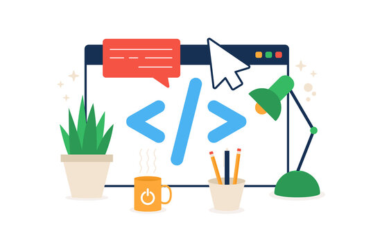 code in the browser icon. Element of cyber security icon for mobile concept and web apps. Colored code in the browser icon can be used for web and mobile vector flat illustration