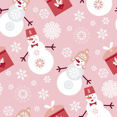Christmas snowman pattern 4