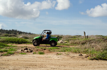 ATV in dirt road