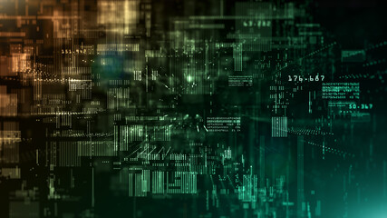 Digital cyberspace and digital data network connections concept. Transfer digital data High-Speed internet, Future technology digital abstract background concept