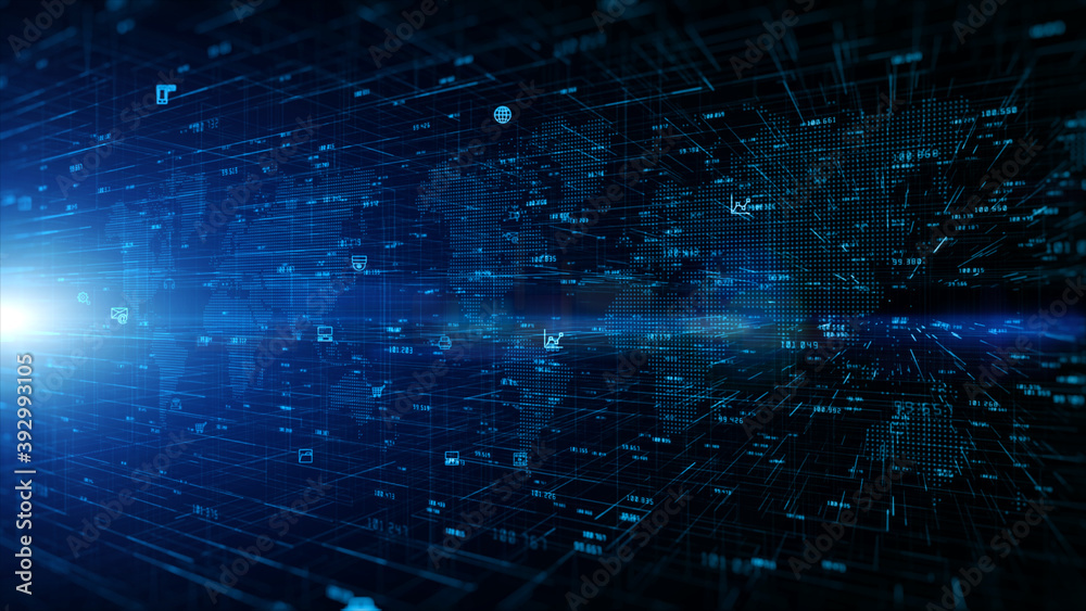 Poster technology digital data network connection and cyber security concept, social network connections, g