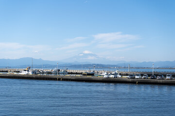 富士山とボート