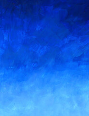 Abstract background of blue acrylic paint