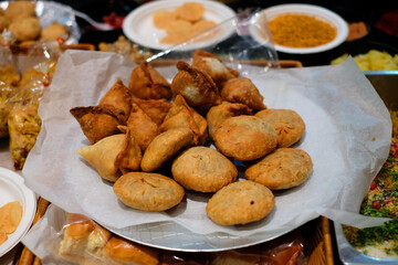 Fried powder with stuffed foods of India