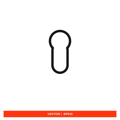 Icon vector graphic of key hole, good for template
