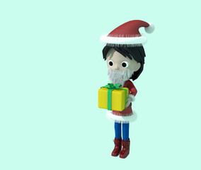 クリスマス・プレゼントを持つサンタクロース