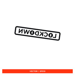 Icon vector graphic of lockdown, city, area, good for template