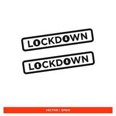 Icon vector graphic of lockdown, city, area, good for template