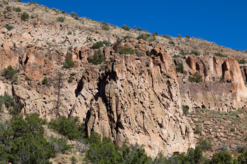 Fototapeta na wymiar Frijoles Canyon Landscape