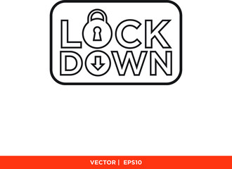 Icon vector graphic of lockdown, city, area, good for template