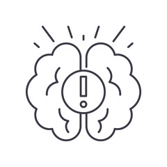 Think big idea icon, linear isolated illustration, thin line vector, web design sign, outline concept symbol with editable stroke on white background.