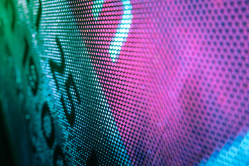 CloseUp LED blurred screen. LED soft focus background. abstract background ideal for design.