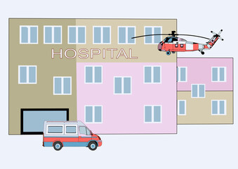 Fototapeta premium hospital abstract building