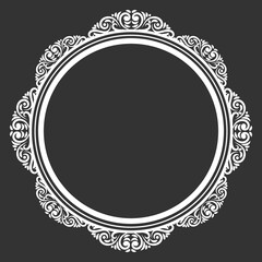 Abstract floral frame vintage background. - Vector.