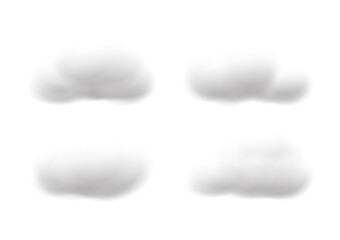 Fototapeta na wymiar realistic cloud vectors isolated on white background ep80