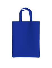 Blank tote bag mock up design on white background. 3d rendering, 3d illustration
