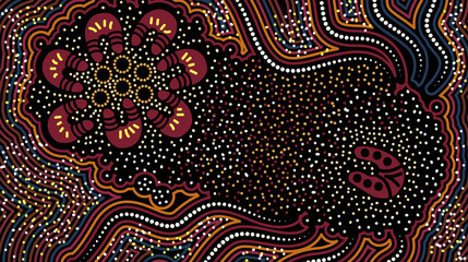 Aboriginal art dreaming story background