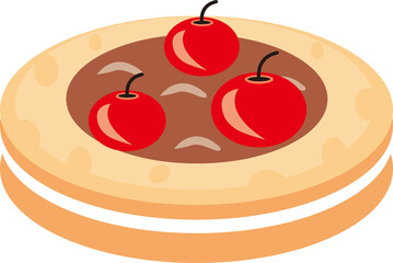 cherry pie with choco cream