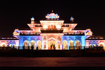 Naklejka premium Albert Hall (Central Museum), Jaipur. It is located in Ram Niwas Garden in Jaipur. 
