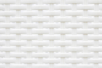 texture of a white plastic basket background. Plastic braided texture.