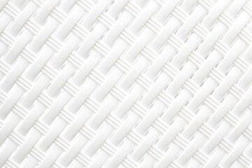 texture of a white plastic basket background. Plastic braided texture.