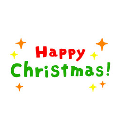 HappyChristmas イラスト文字素材