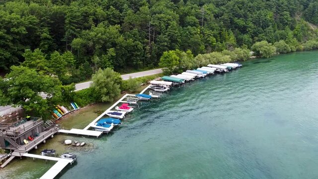 A snug and small harbor on the shores of Grand Traverse Bay.