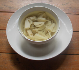 mushroom soup in a bowl