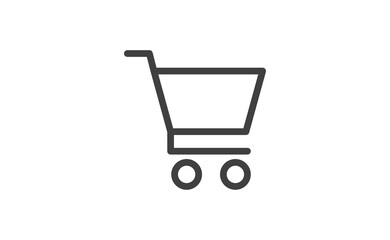 Shopping cart icon. Supermarket trolley, symbol of e-commerce. Online shopping.