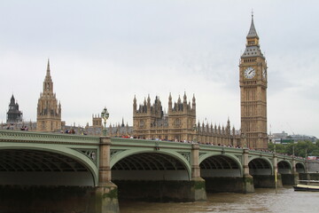 Fototapeta na wymiar Westminster Bridge and Big Ben. London, England