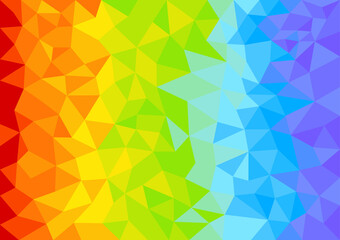 Multicolor rainbow low poly background. Blurry triangle design. Pattern can be used for background.