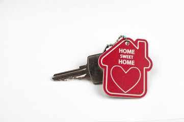 key with label home on white background.