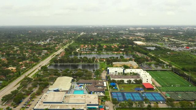 Aerial footage of Davie FL USA 4k