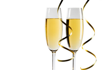 Pair glass of champagne