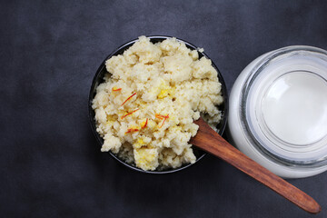 Milk mawa or milk khoya is a dairy product widely used in Indian cuisine to make traditional sweet during festval seasons.