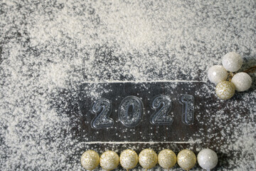 Happy New Year elegant design of 2021 logo numbers. 