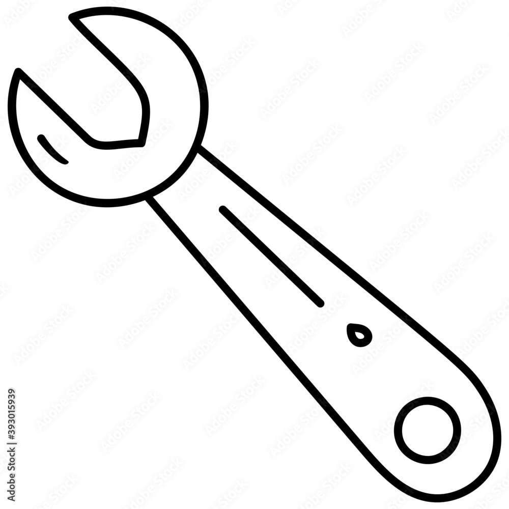 Canvas Prints spanner tool vector