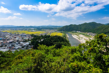 Fototapeta na wymiar 岐阜県 美濃市 小倉公園展望台からの眺め