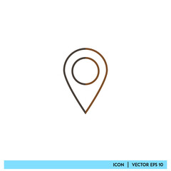 Icon vector graphic of mark point, mark location, good for template web app etc