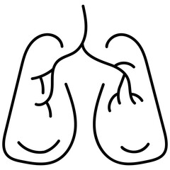 Human Lungs Drawing 