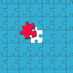 Fototapeta premium puzzles icon on white background illustration