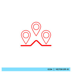 Icon vector graphic of mark point, mark location, good for template web app etc