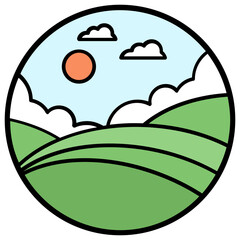 Flat Farmland Vector 